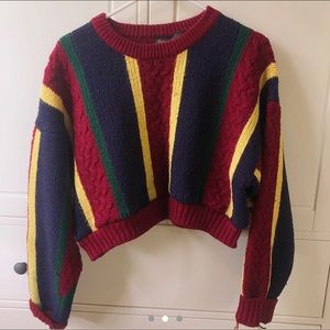 Colorblock Wool Sweater